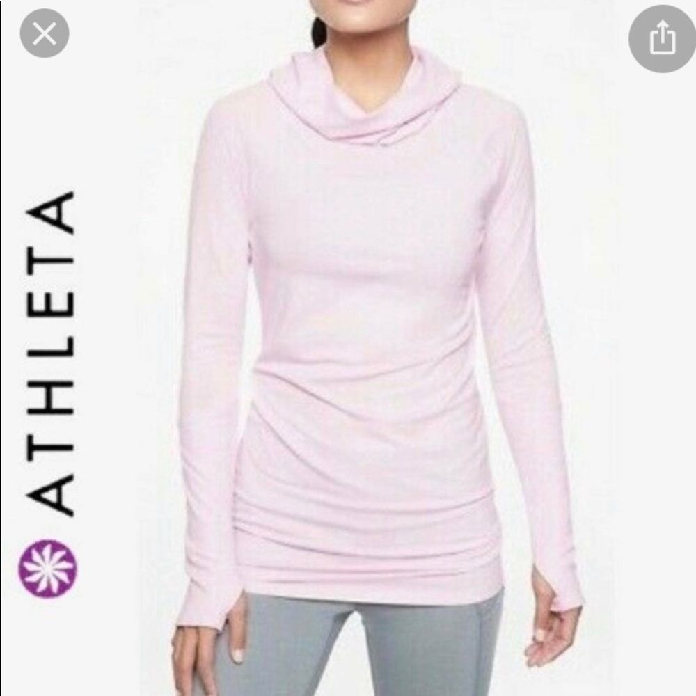 Athleta Essenes hooded tunic size xs lilac athletic wear
